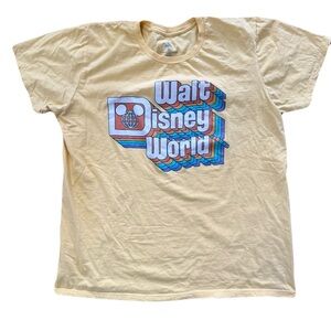 Disney Yellow Short Sleeve Tee with Retro Graphic